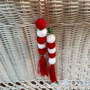 Mark and Graham Pom Pom and tassel Christmas ornaments